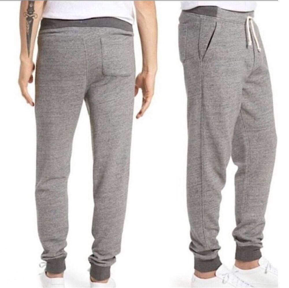 J. Crew Knit Goods Grey Sweat Pants Joggers Mens Medium High Waist Loungewear